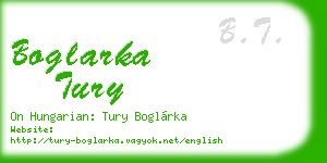 boglarka tury business card